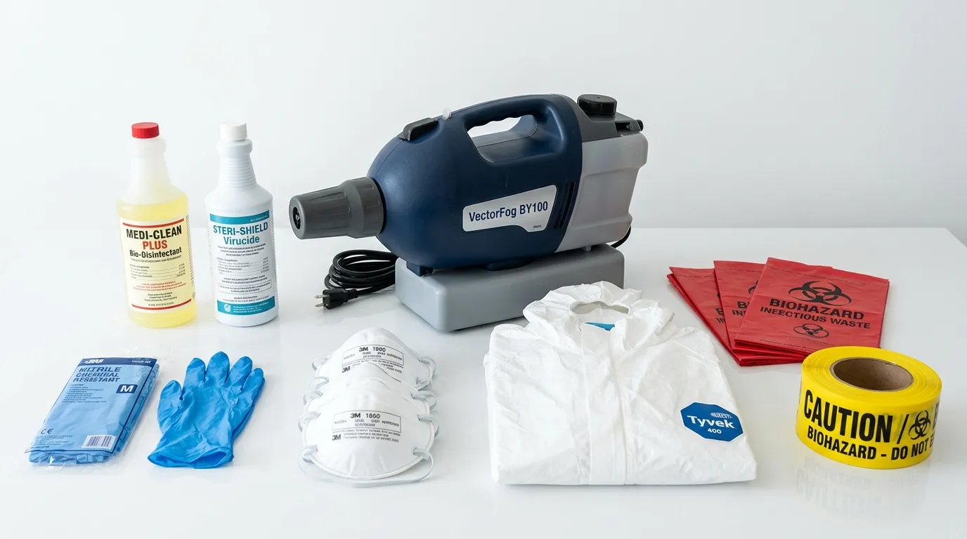 Professional biohazard remediation crew working in Brady