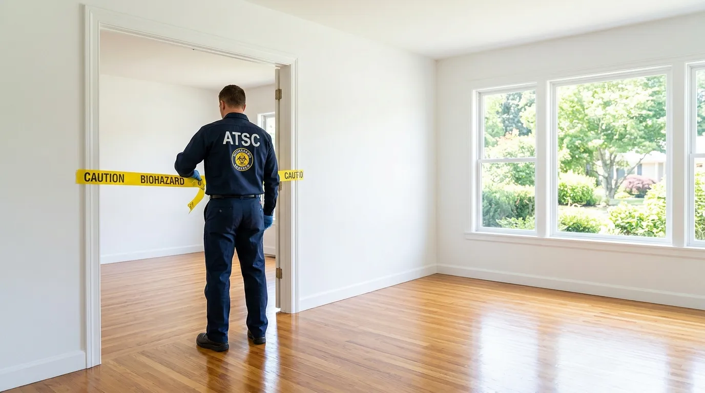 Certified biohazard cleanup crew performing Crime Scene Cleanup in Brady